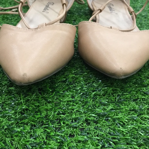 Breckelles pointy toe ankle wrap ballet flats - Picture 7 of 8